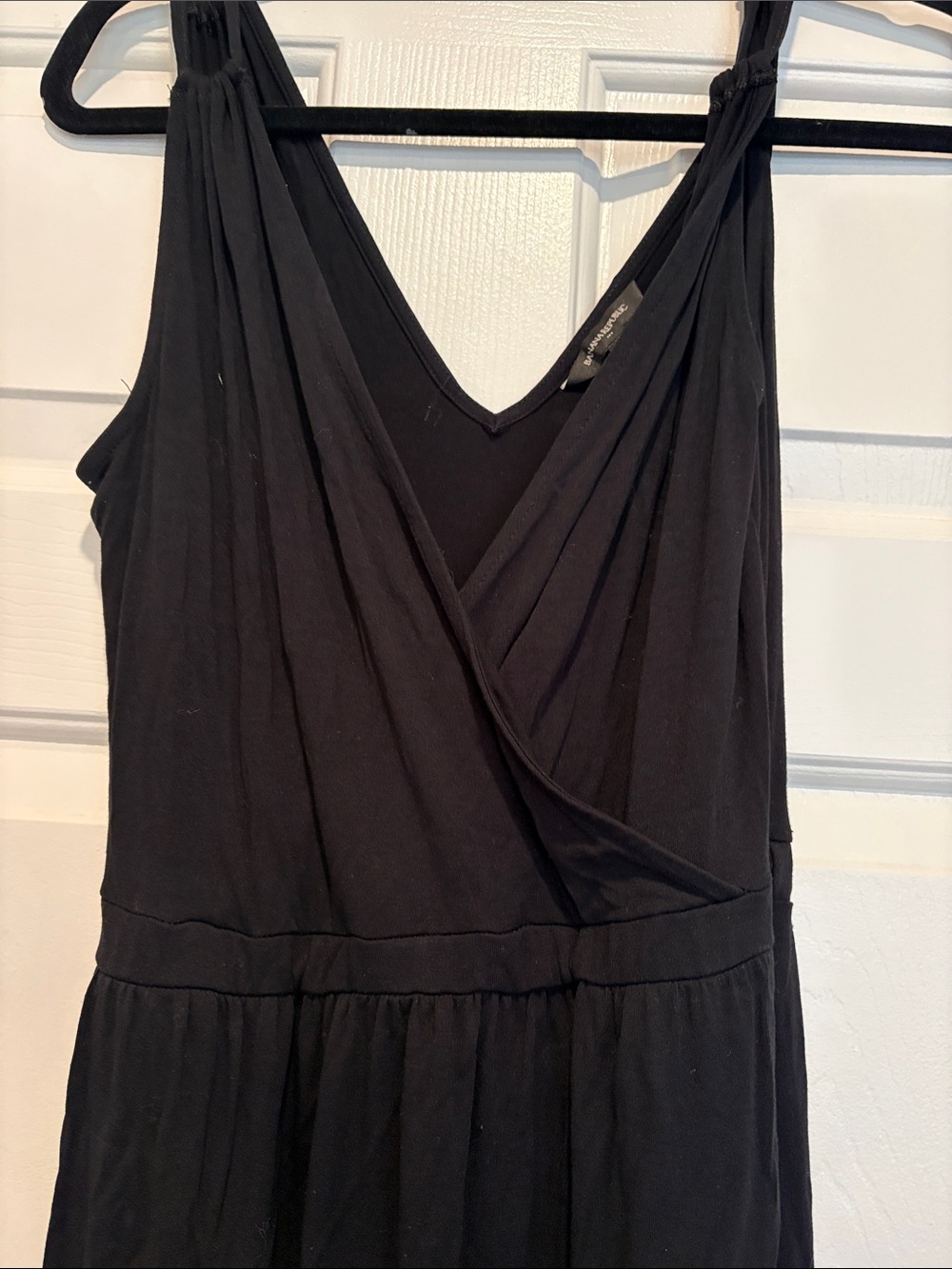 Banana Republic Black Sleeveless V-Neck Midi Dress, Size Small - Picture 4 of 7